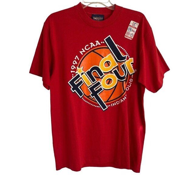 Vtg 1997 NCAA Final Four College Basketball Graphic T-Shirt Indianapolis L 90s - Picture 1 of 10